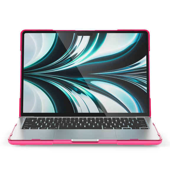 For MacBook Air 13.6 inch A2681 2022 TPU + PC Two-color Anti-fall Laptop Protective Case(Rose Red)