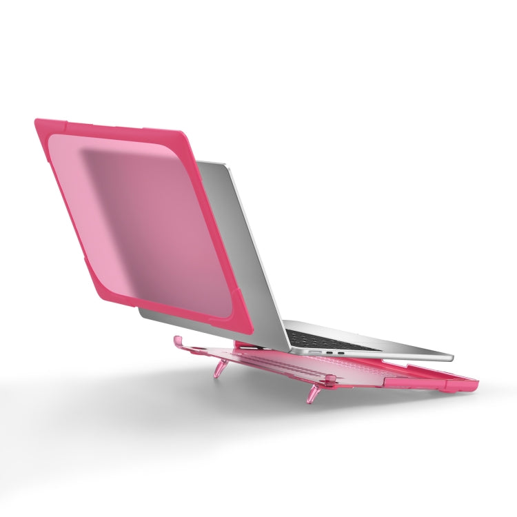 For MacBook Air 13.6 inch A2681 2022 TPU + PC Two-color Anti-fall Laptop Protective Case(Rose Red)