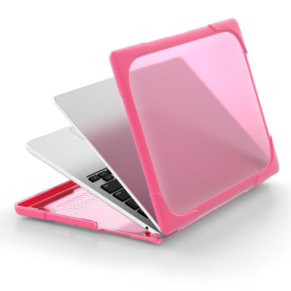 For MacBook Air 13.6 inch A2681 2022 TPU + PC Two-color Anti-fall Laptop Protective Case(Rose Red)