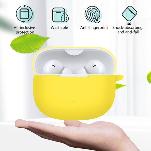 For Honor WINGcloud Earbuds X3i Silicone Protective Case with Hook(Yellow)