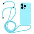 For iPhone 12 Pro Max Crossbody Lanyard Liquid Silicone Case(Ice Blue) - free shipping - PMC TechLife - Order now!