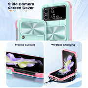 For Samsung Galaxy Z Flip4 360 Full Body Sliding Camshield Phone Case(Black)