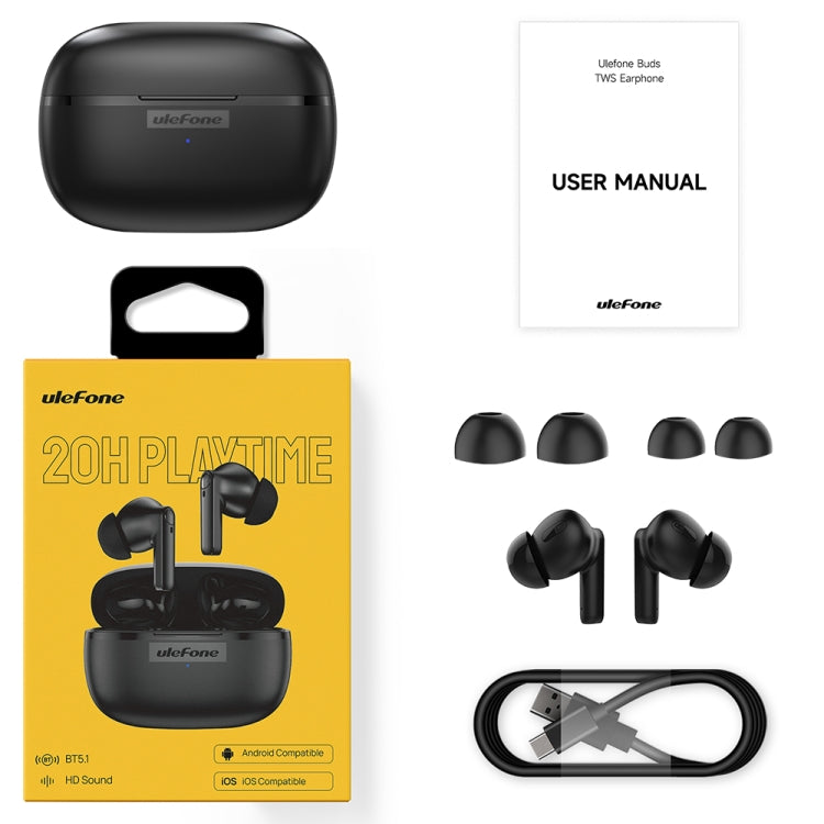 Original Ulefone Buds TWS True Wireless Bluetooth Earphone(Black)