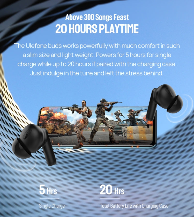 Original Ulefone Buds TWS True Wireless Bluetooth Earphone(Black)