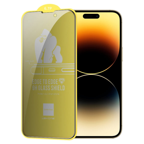 For iPhone 14 Pro Max WEKOME 9D Curved Privacy Tempered Glass Film