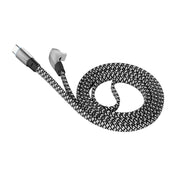 3A USB-C/Type-C to USB-C/Type-C Elbow Fast Charge Data Cable, Length:1.2m(Grey)