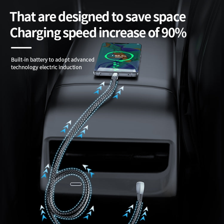 3A USB-C/Type-C to 8 Pin Elbow Fast Charge Data Cable, Length:1.2m(Grey)