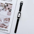 For Xiaomi Mi Band  5 / 6 8-buckle Leather Watch Band(Black)