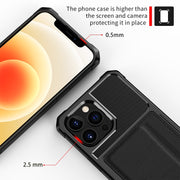 For iPhone 13 Pro ZM02 Card Slot Holder Phone Case (Black)