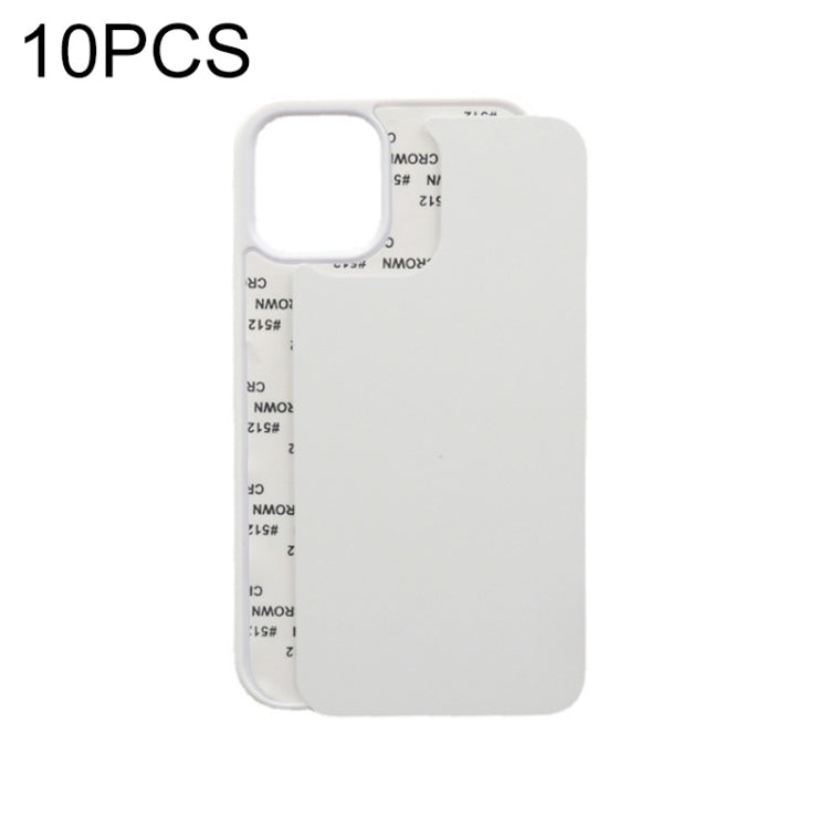 For iPhone 14 Plus 10 PCS  2D Blank Sublimation Phone Case(White)