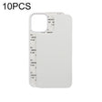 For iPhone 14 Plus 10 PCS  2D Blank Sublimation Phone Case(White) - free shipping - PMC TechLife - Order now!