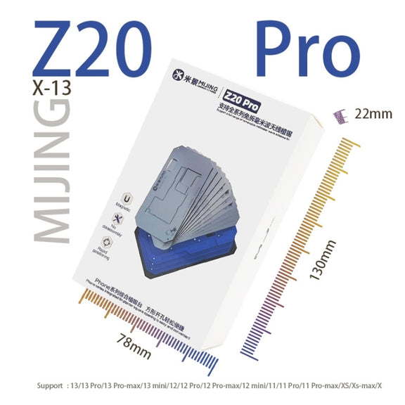 MiJing Z20 Pro For iPhone X-13 Pro Max 14 in 1 Middle Layer Motherboard Reballing Soldering Platform