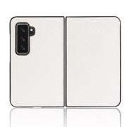 For Microsoft Surface Duo 2 Shockproof Crocodile Texture PC + PU Case(White)