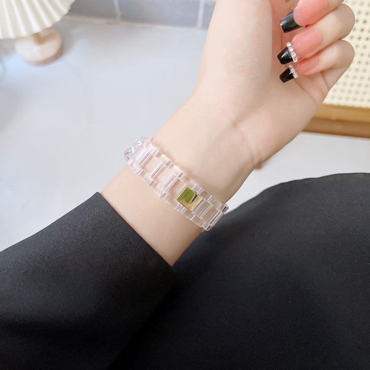 For Xiaomi Mi Band 3 / 4 Metal Frame Resin Watch Band(Gold)