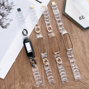 For Xiaomi Mi Band 3 / 4 Metal Frame Resin Watch Band(Gold)