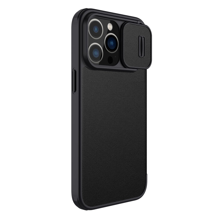 For iPhone 14 Pro NILLKIN QIN Series Pro Leather Phone Case(Black)