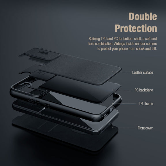 For iPhone 14 Pro NILLKIN QIN Series Pro Leather Phone Case(Black)
