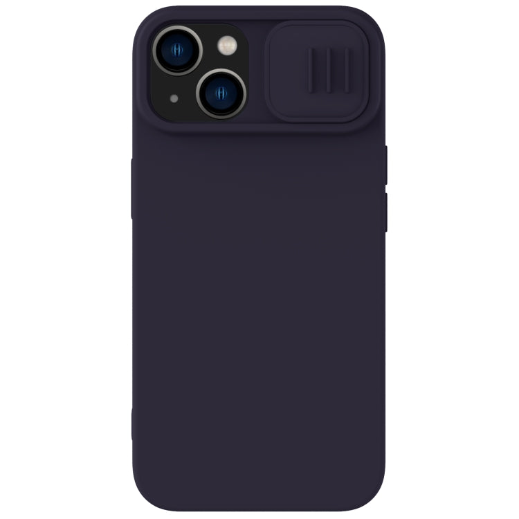For iPhone 14 NILLKIN CamShield MagSafe Liquid Silicone Phone Case (Deep Purple)