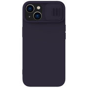 For iPhone 14 NILLKIN CamShield MagSafe Liquid Silicone Phone Case (Deep Purple)