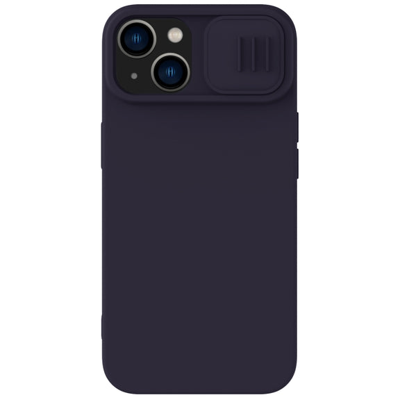 For iPhone 14 NILLKIN CamShield MagSafe Liquid Silicone Phone Case (Deep Purple)