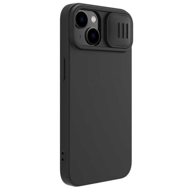 For iPhone 14 NILLKIN CamShield MagSafe Liquid Silicone Phone Case(Black)