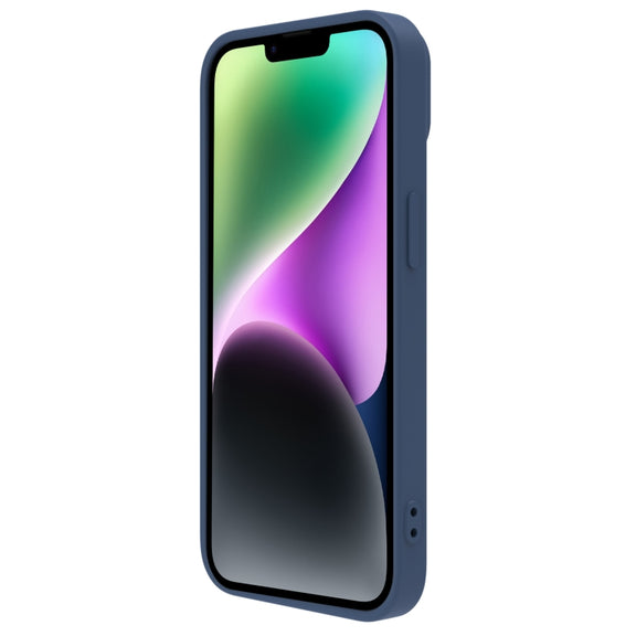 For iPhone 14 NILLKIN CamShield Liquid Silicone Phone Case(Blue)