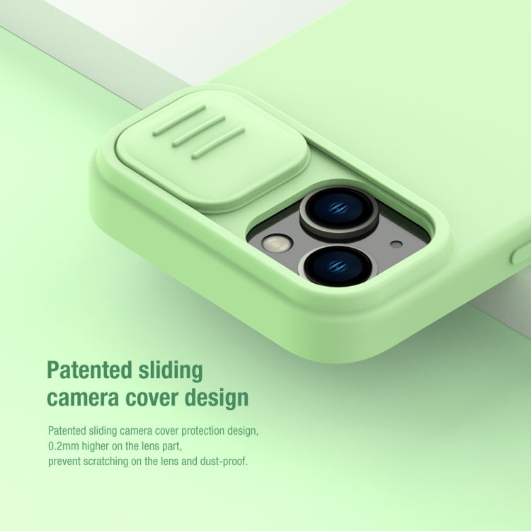 For iPhone 14 NILLKIN CamShield Liquid Silicone Phone Case(Blue)