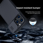 For iPhone 14 Pro Max NILLKIN CamShield Pro Magnetic Magsafe Case(Blue)