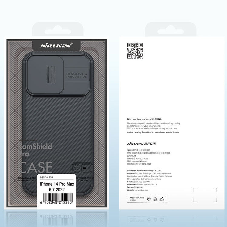 For iPhone 14 Pro Max NILLKIN CamShield Pro Magnetic Magsafe Case(Blue)