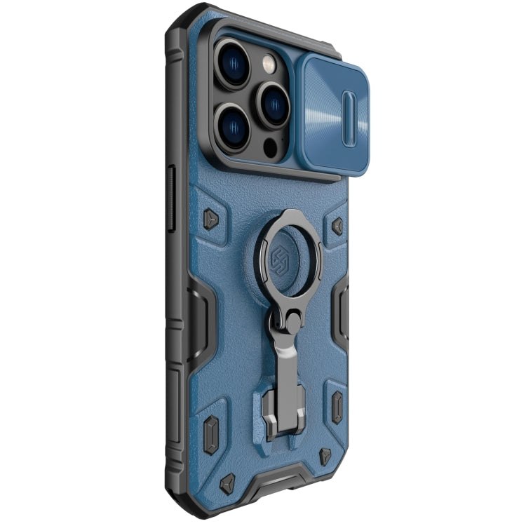 For iPhone 14 Pro NILLKIN CamShield Armor Pro Magnetic Phone Case(Blue)