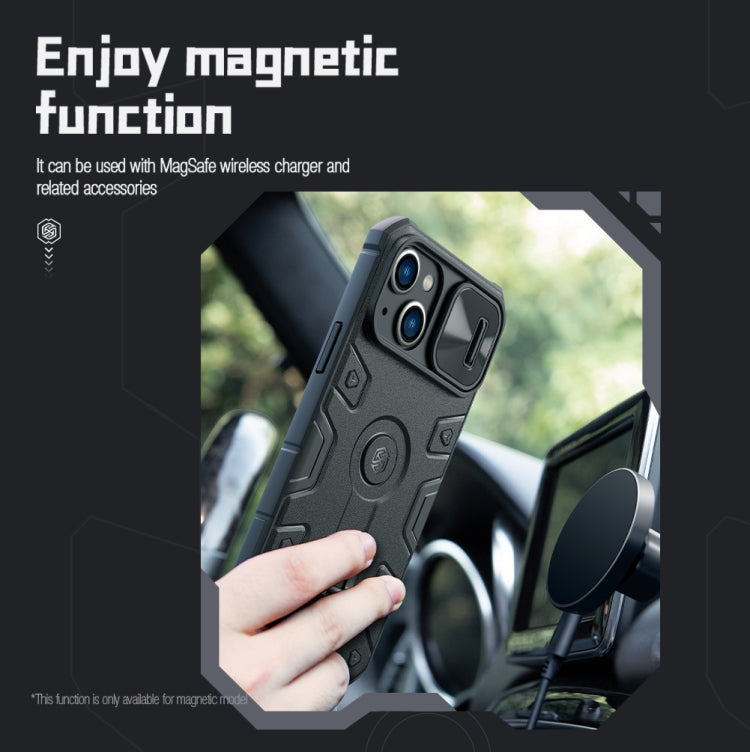 For iPhone 14 Plus  NILLKIN CamShield Armor Pro Magnetic Phone Case(Black)