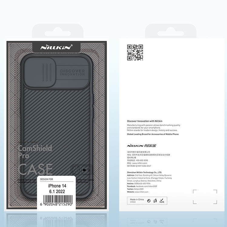 For iPhone 14 Plus  NILLKIN CamShield Pro Protective Phone Case(Black)