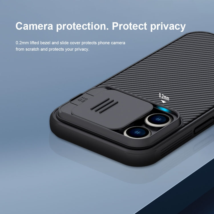For iPhone 14 Pro Max NILLKIN CamShield Pro Protective Phone Case(Blue)