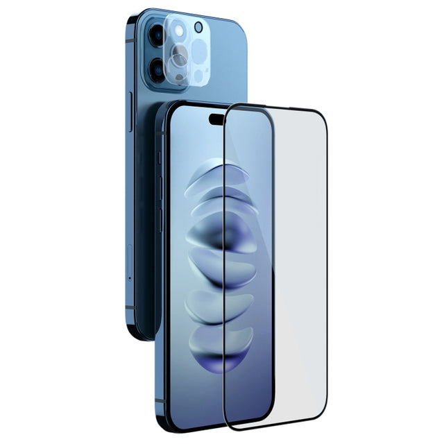 For iPhone 14 Pro NILLKIN 2 in 1 HD Full Screen Tempered Glass Film + Camera Protector Set