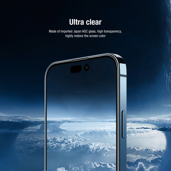 For iPhone 14 Pro Max NILLKIN 2 in 1 HD Full Screen Tempered Glass Film + Camera Protector Set