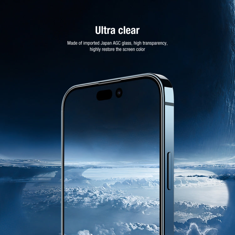 For iPhone 14 Pro Max NILLKIN 2 in 1 HD Full Screen Tempered Glass Film + Camera Protector Set