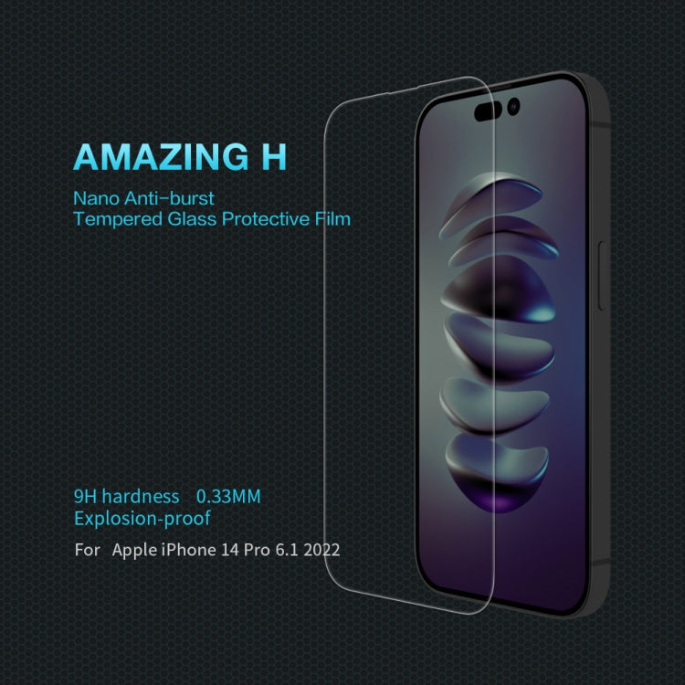 For iPhone 14 Pro NILLKIN H 0.33mm 9H Explosion-proof Tempered Glass Film