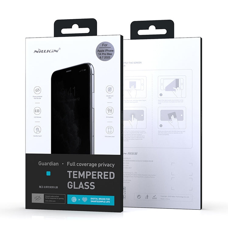 For iPhone 14 Pro NILLKIN Guardian Full Coverage Privacy Tempered Glass Film