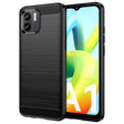For Xiaomi Redmi A1 Brushed Texture Carbon Fiber TPU Phone Case(Black) - Xiaomi Cases by PMC TechLife | Online Shopping South Africa | PMC TechLife