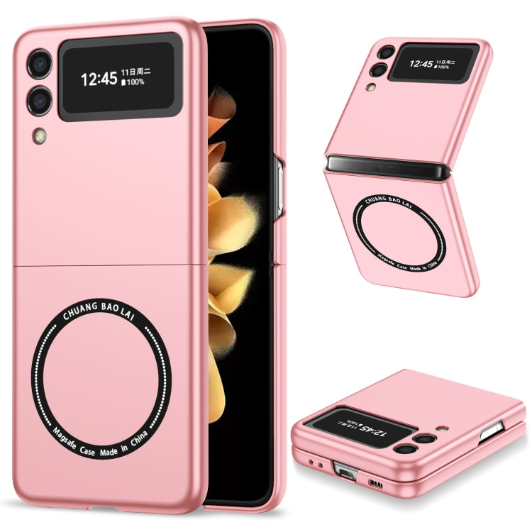 For Samsung Galaxy Z Flip3 5G Magsafe Magnetic Folding PC Phone Case(Pink)