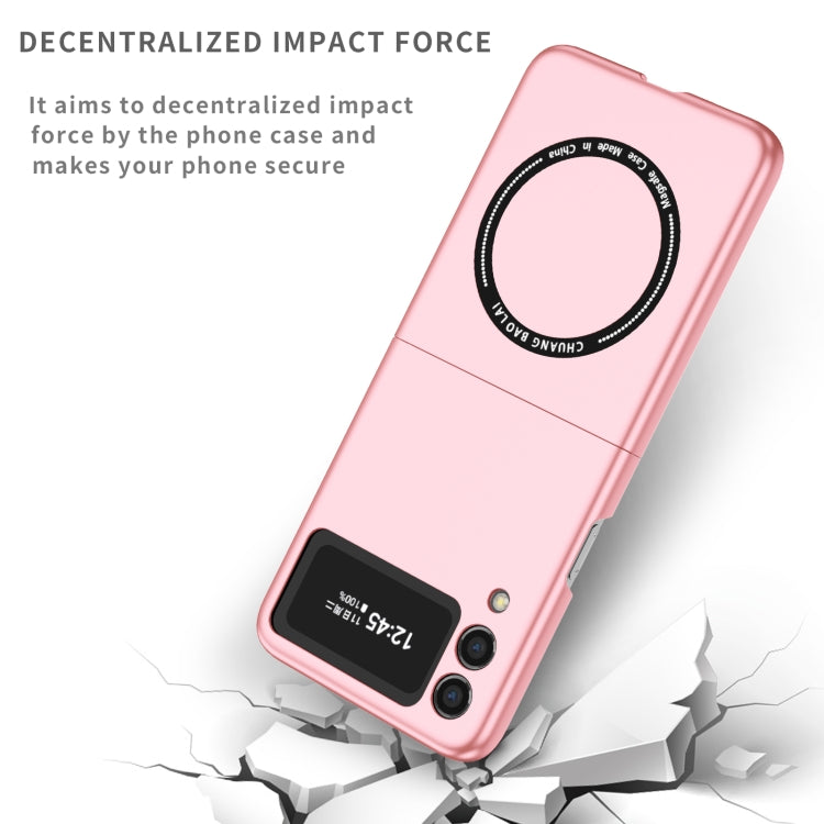 For Samsung Galaxy Z Flip3 5G Magsafe Magnetic Folding PC Phone Case(Pink)