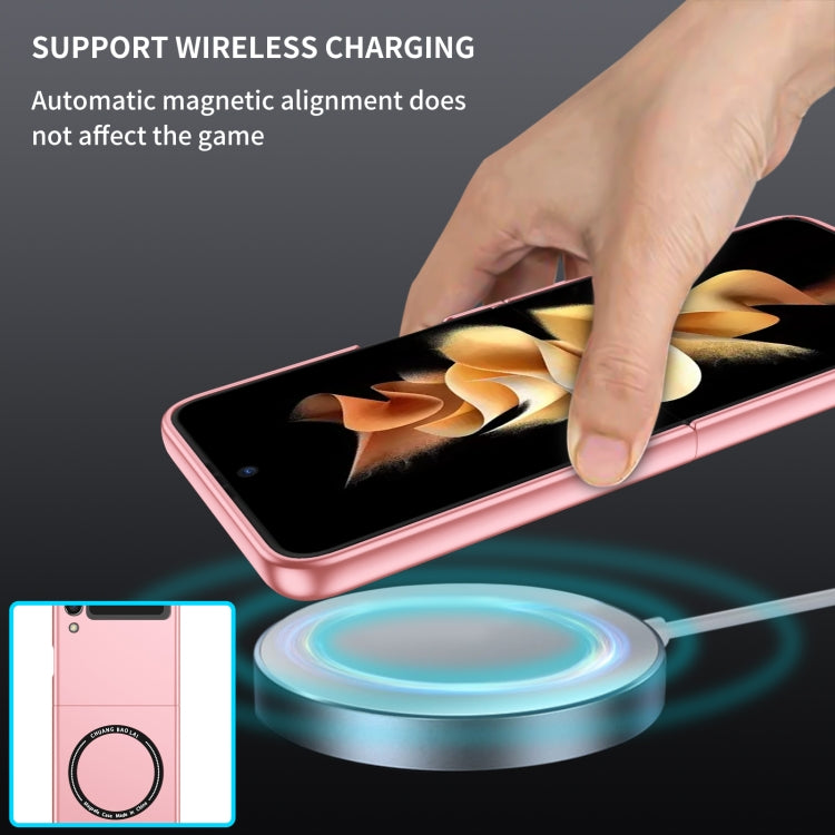 For Samsung Galaxy Z Flip3 5G Magsafe Magnetic Folding PC Phone Case(Pink)