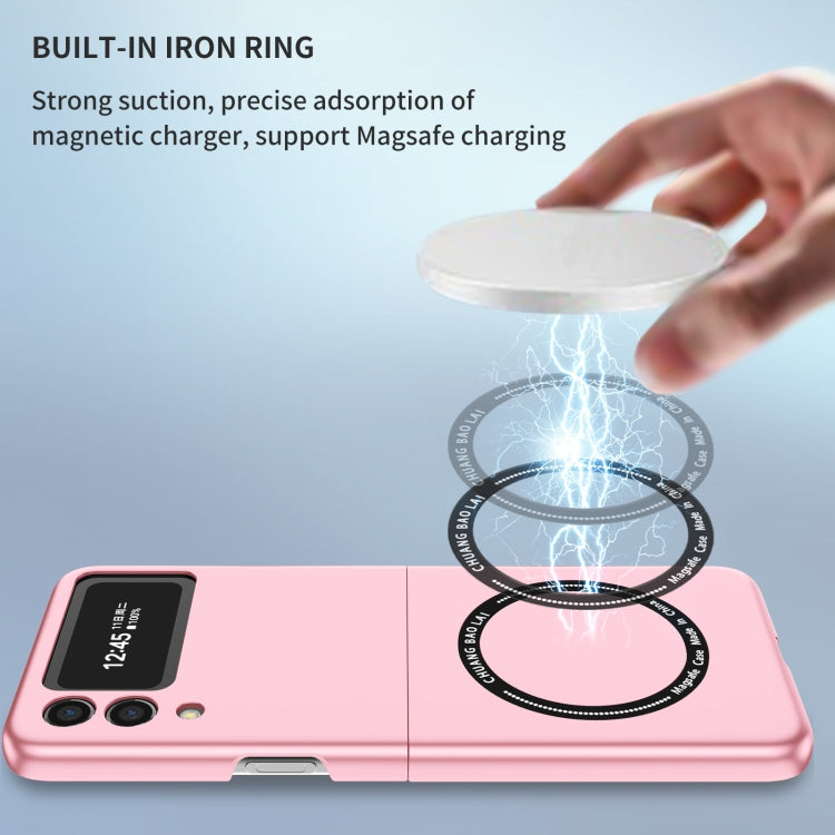 For Samsung Galaxy Z Flip3 5G Magsafe Magnetic Folding PC Phone Case(Pink)