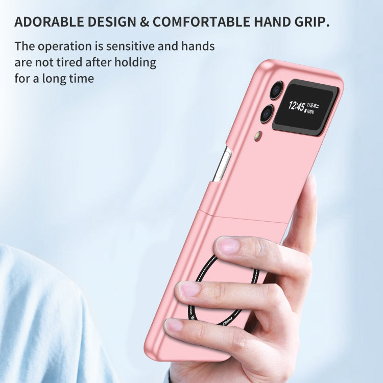 For Samsung Galaxy Z Flip3 5G Magsafe Magnetic Folding PC Phone Case(Pink)