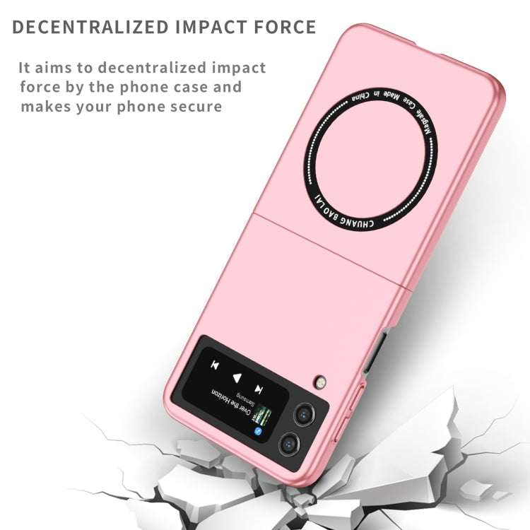 For Samsung Galaxy Z Flip4 Magsafe Magnetic Folding PC Phone Case(Pink)
