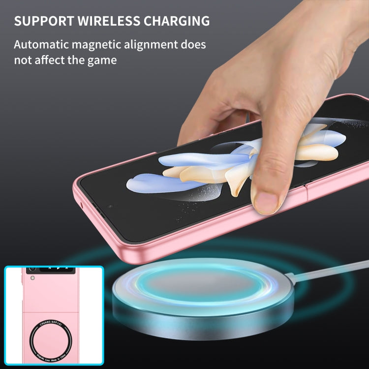 For Samsung Galaxy Z Flip4 Magsafe Magnetic Folding PC Phone Case(Pink)