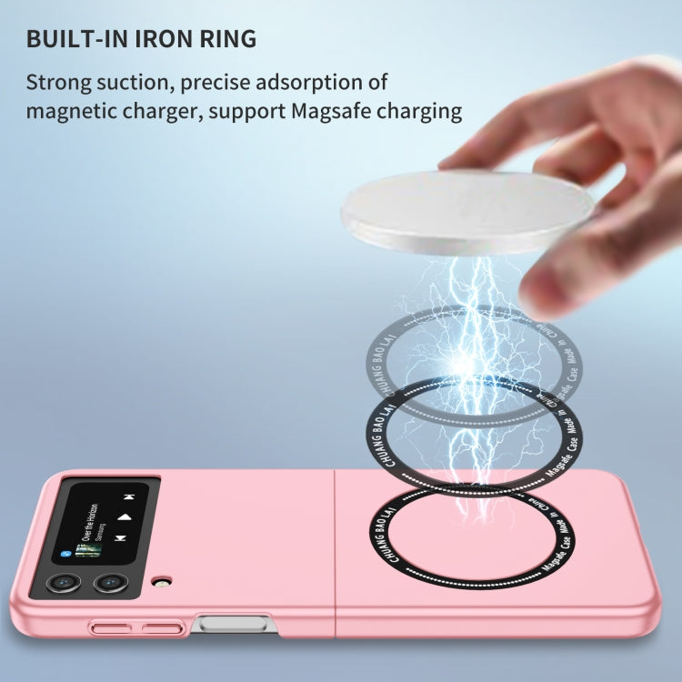 For Samsung Galaxy Z Flip4 Magsafe Magnetic Folding PC Phone Case(Pink)