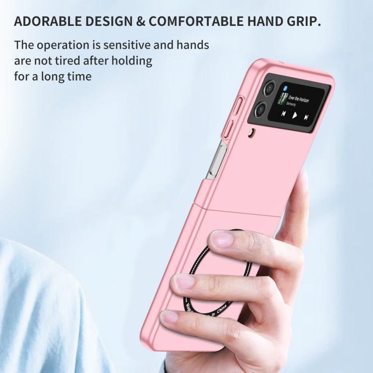 For Samsung Galaxy Z Flip4 Magsafe Magnetic Folding PC Phone Case(Pink)