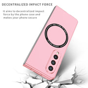 For Samsung Galaxy Z Fold3 5G Magsafe Magnetic Folding PC Phone Case(Pink)