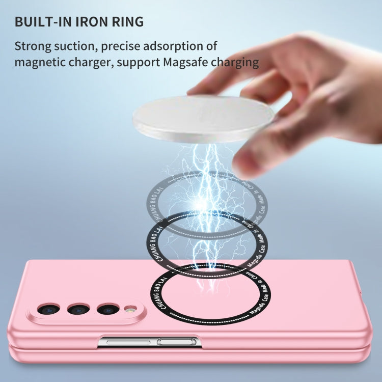 For Samsung Galaxy Z Fold3 5G Magsafe Magnetic Folding PC Phone Case(Pink)